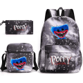 Pikkukuva 1 / 4: poppy playtime huggy wuggy reppu penaalit olkahihna laukut pa tähti musta