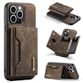 Miniatyrbillede 2 af 11: 3-fold magnetisk pung-etui sæt – kortlommer + læderbagside sort iphone xr