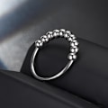 Miniatyrbillede 6 af 6: anti-angst spinner fidget roterende ring ringe størrelse 11/20,8 mm