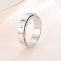 Miniatyrbild 1 av 6: antistress spinner roterande fidget ring ringar Size8/18.2mm