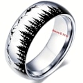 Miniatyrbild 3 av 6: Forest Wolf King Laser Cut Rostfritt Stål Mode Ring - Unik Wildl 8mm black arc wolf king nr 11