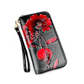 Miniatyrbild 6 av 10: Blomma Läder Damplånbok Kvinnlig Lång Plånbok Lady Clutch Pengar Gul