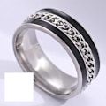 Miniatyrbillede 1 af 2: antistress spinner roterende fidget ring ringe hvid Koko 9/19mm