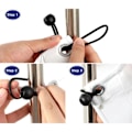 Miniatyrbillede 10 af 11: 30 stk. bungee-snore bungee-reb med spænde sort / hvid hvid 20 cm