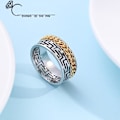 Miniatyrbillede 4 af 6: antistress spinner roterende fidget ring ringe hvid Koko 11 / 20,8 mm