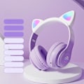 Pikkukuva 1 / 6: cat ears kuulokkeet langattomat cat bluetooth kuulokkeet lilla