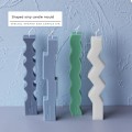 Miniatyrbillede 1 af 5: lysforme lys stearinlys gør-det-selv-forme i silikoneform mj74 formet strimmel a