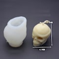 Miniatyrbillede 1 af 6: lysforme lys stearinlys gør-det-selv-forme i silikoneform kranie 5