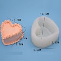 Miniatyrbillede 1 af 6: lysforme lys stearinlys gør-det-selv-forme i silikoneform hjertekage