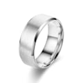 Miniatyrbild 3 av 7: Dubbelfasad Klassisk Matt Gaze Ring - Polerade Silver Plate Smyc 8mm guld nr 11
