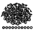 Pikkukuva 2 / 10: 100 karttapainiketta painonastat numerot numeroidut karttanastat f Musta numeroilla