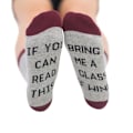 Miniatyrbild 1 av 2: If You Can Read This Bring Me A Glass of Wine Unisex Strumpor