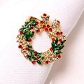 Miniatyrbillede 1 af 6: Servietringe Jul Thanksgiving Holidays Julepynt Julepynt ca 6 stk / krans 1