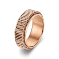 Miniatyrbillede 4 af 7: Roterende Mesh Armbånd Par Ring Flettet Forlovelsesløftering til 8 mm sort nr. 11