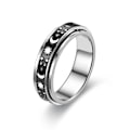 Miniatyrbillede 4 af 6: Stellar Timeless Chic: Fashion Roterende Sort Sol &amp; Måne Ring sort sol måne nr. 9