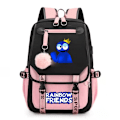 Miniatyrbillede 1 af 5: RAINBOW FRIENDS rygsæk børn rygsække rygsæk med USB stik lyserød 3