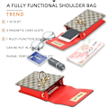 Miniatyrbild 10 av 10: Baellerry Kvinnor Pu Läder Långa Plånböcker Små Crossbody Väskor Svart