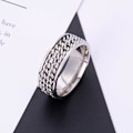 Miniatyrbild 5 av 6: antistress spinner roterande fidget ring ringar blå Size11/20.8mm