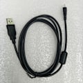 Miniatyrbillede 1 af 4: Mini USB-datakabel til digitale kameraer - 8P minijack, 5-trådet ko 1,5 meter med magnetring
