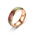 Miniatyrbillede 1 af 7: 7 farvetemperaturfølsom glasurring, sensuel og elegant LED-lys 6 mm rosa guld nr. 7