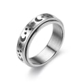 Miniatyrbild 1 av 6: antistress spinner roterande fidget ring ringar Size8/18.2mm