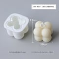 Miniatyrbillede 1 af 6: lysforme lys stearinlys gør-det-selv-forme i silikoneform mj23 mini rubiks terning