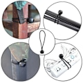 Miniatyrbillede 6 af 11: 30 stk. bungee-snore bungee-reb med spænde sort / hvid hvid 10 cm