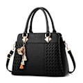 Miniatyrbild 2 av 10: Mode Kvinnor Handväskor Tofs Läder Totes Väska Crossbody Axelväs Blå 31cm*14cm*23cm