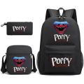 Pikkukuva 1 / 4: poppy playtime huggy wuggy reppu penaalit olkahihna laukut pa musta 3
