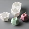 Miniatyrbillede 3 af 6: lysforme lys stearinlys gør-det-selv-forme i silikoneform mj123 konsekutiv rhomboid