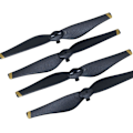 Miniatyrbillede 1 af 3: Holdbare DJI Mavic Air erstatningspropeller (5332s) - Sort/gul 4 stk (sort/guld)