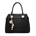 Miniatyrbild 8 av 10: Mode Kvinnor Handväskor Tofs Läder Totes Väska Crossbody Axelväs Svart 31cm*14cm*23cm