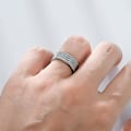 Pikkukuva 6 / 7: Klassinen mesh-pari hänelle ja hänelle - minimalismi sormus mustaa verkkoa Nro 8