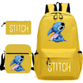 Pikkukuva 1 / 5: stitch reppu penaali olkahihna laukkupakkaus (3 kpl) keltainen 4