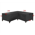 Miniatyrbilde 7 av 10: møbeltrekk til utemøbler hjørnesofa med vanntett brun 210*270*90 cm