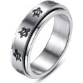 Miniatyrbillede 1 af 6: anti-angst spinner fidget roterende ring ringe størrelse 6/16,4 mm