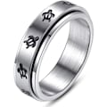 Miniatyrbillede 1 af 6: anti-angst spinner fidget roterende ring ringe størrelse 8/18,2 mm