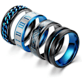 Miniatyrbillede 1 af 6: antistress spinner roterende fidget ring ringe Koko 6 / 16,4 mm