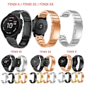 Miniatyrbillede 1 af 5: armbånd stål Garmin Fenix ​​6X/fenix 6s/fenix 6 22 mm sort (fenix 7/6/5)