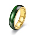 Miniatyrbild 3 av 7: Glaserade gröna parringar av jade - unika 6 mm tjocka staplade f 6mm svart nr 10