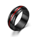 Miniatyrbilde 1 av 6: anti ångest spinner fidget roterande ring ringar størrelse 11/20,8mm