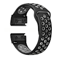 Miniatyrbilde 6 av 6: armbånd silikon Garmin fenix 7/6/5 fenix 7s/6s/5s 22 mm grå/gul (fenix7/6/5)