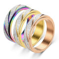 Miniatyrbild 2 av 6: anti ångest spinner fidget roterande ring ringar Size7/17mm