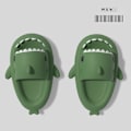 Miniatyrbilde 1 av 6: tøfler haj shark slippers shark slides barnetøfler grønne 220 (innvendig 22 cm)