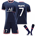 Miniatyrbillede 1 af 2: fodboldtrøje / fodboldtøj mbappé til børn / voksne med fodboldsko voksen m