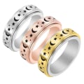 Miniatyrbild 4 av 6: anti-ångest spinner fidget roterande ring ringar Size8/18.2mm