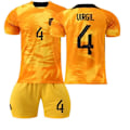Miniatyrbillede 1 af 2: fodboldtrøje fodboldtøj børn virgil van dijk 4 #XS
