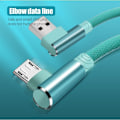 Miniatyrbilde 10 av 11: Vinklet 90 graders laderkabel USB A til USB C / iPhone Lightning (Type-C) grå 2 meter