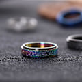Miniatyrbild 1 av 5: anti-ångest spinner fidget roterande ring ringar Size9/19mm
