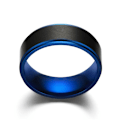 Miniatyrbild 2 av 6: Aristocratic Domination Black Ring - Elegant blå accenter för kr 8mm blå och svart nr 6